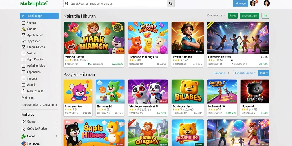 Screenshot menampilkan antarmuka permainan yang menarik.