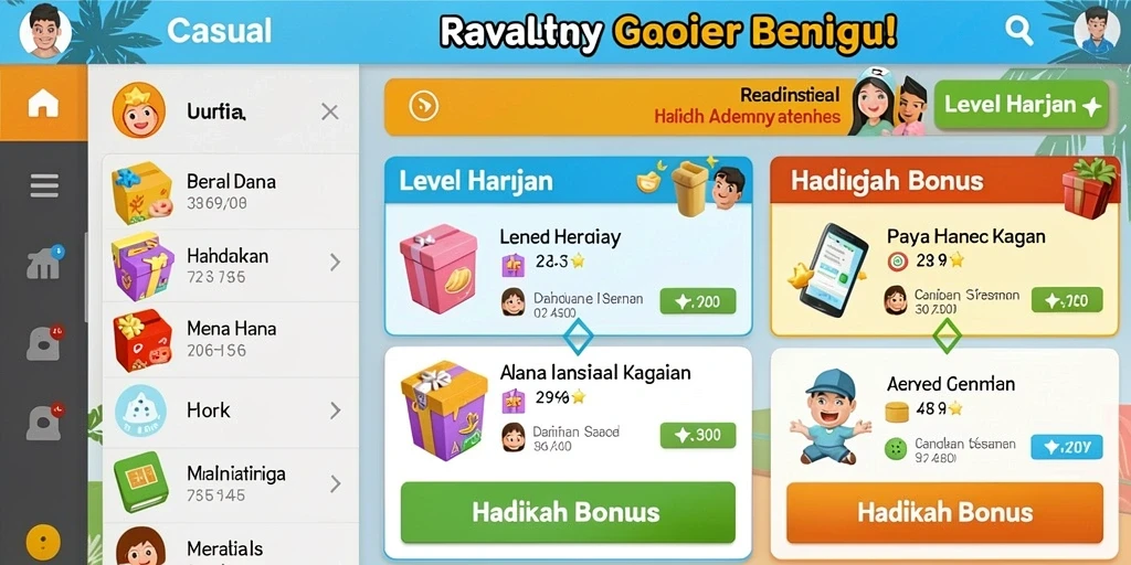 Tampilan utama dengan menu navigasi yang user-friendly.