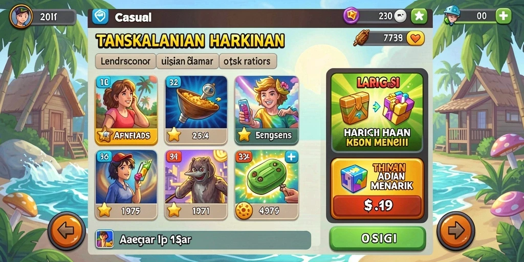 Tampilan awal permainan yang menarik perhatian.