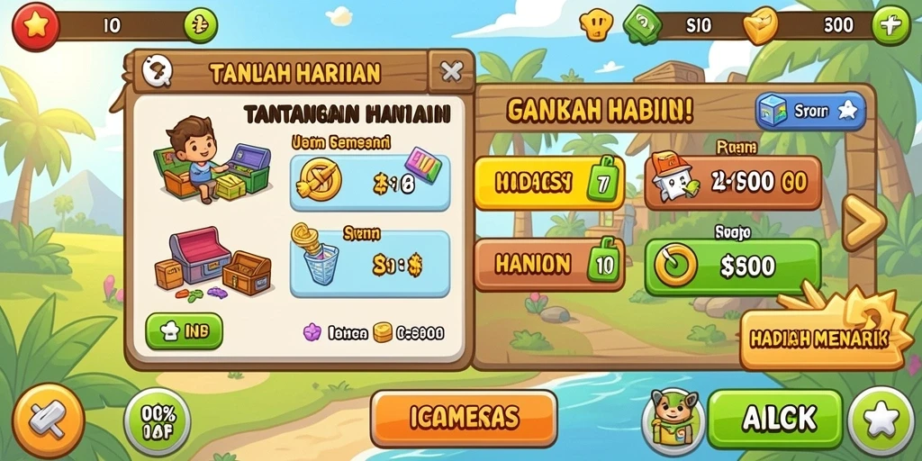 Tampilan awal aplikasi WAKTOGEL yang menarik dan user-friendly.