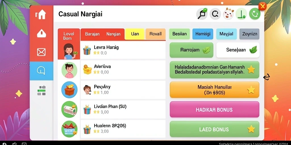 Tampilan awal permainan yang menawan dan interaktif.